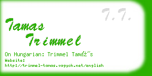 tamas trimmel business card